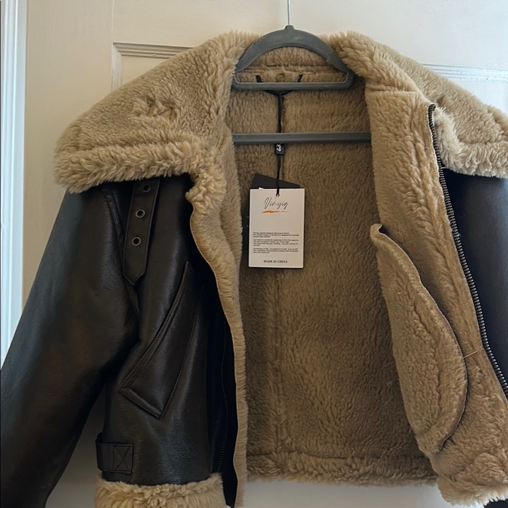 Brown Shearling Lined Jacket - image 4
